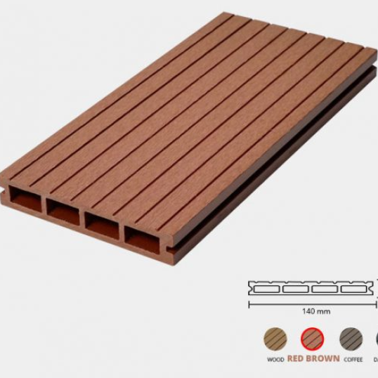 Sàn Gỗ Nhựa Ngoài Trời | Màu Nâu Đỏ