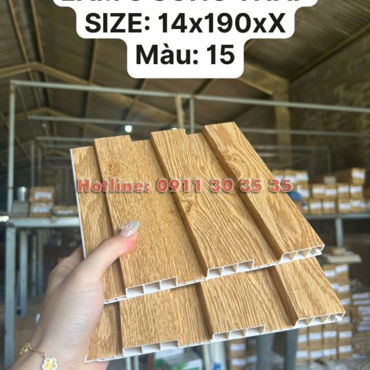 Lam 3 S&oacute;ng Thấp Nhựa Giả Gỗ| M&agrave;u 15