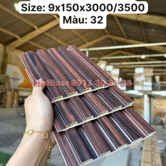 Lam 5 S&oacute;ng Thấp Nhựa Giả Gỗ| M&agrave;u 32