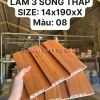 Lam 3 S&oacute;ng Thấp Nhựa Giả Gỗ| M&agrave;u 08