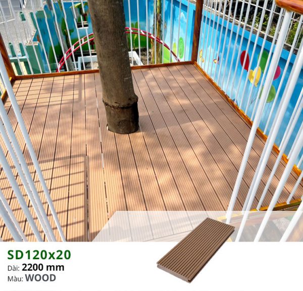 Sàn Gỗ Nhựa Ngoài Trời | Màu Wood