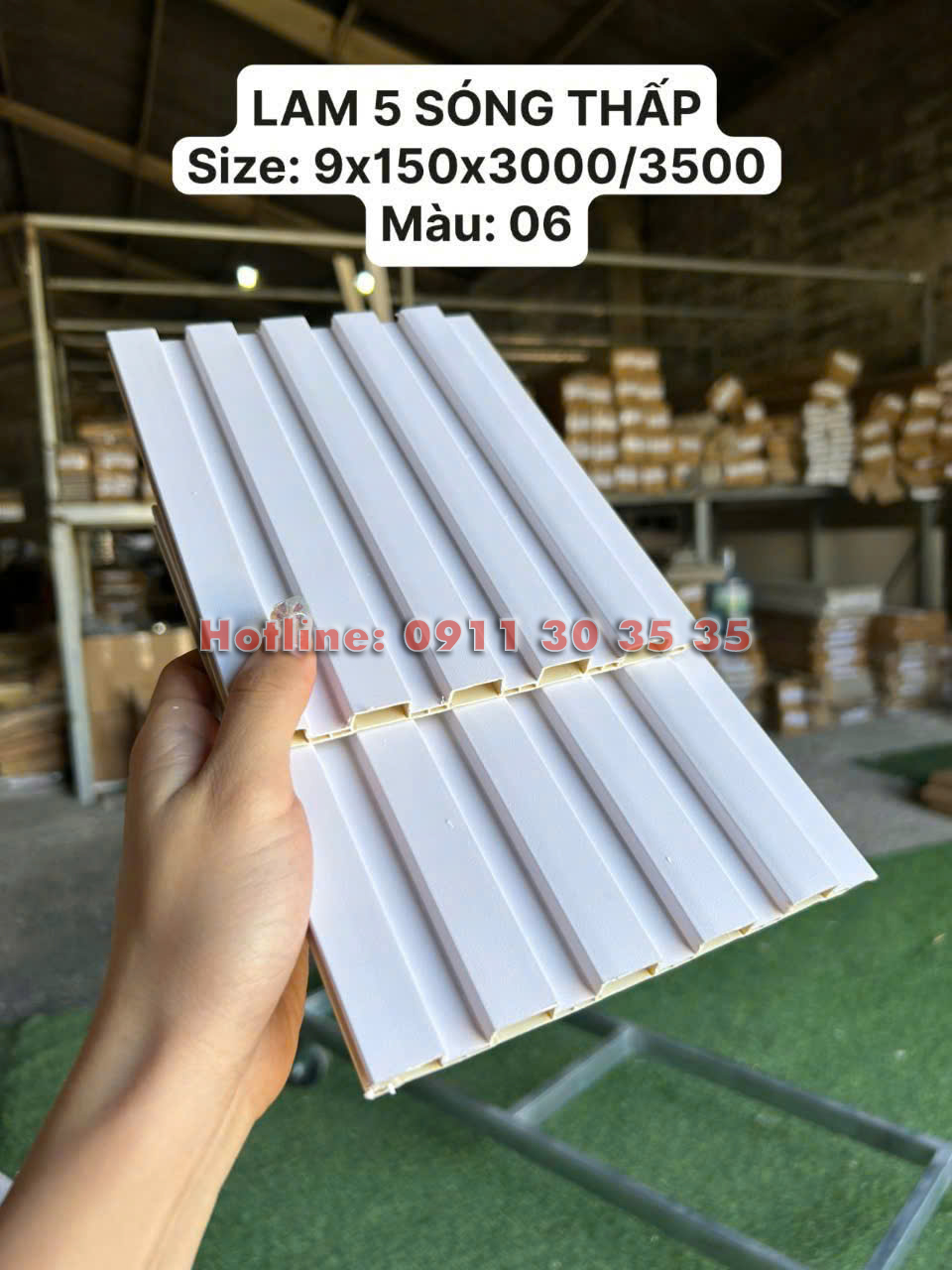 Lam 5 S&oacute;ng Thấp Nhựa Giả Gỗ| M&agrave;u 06