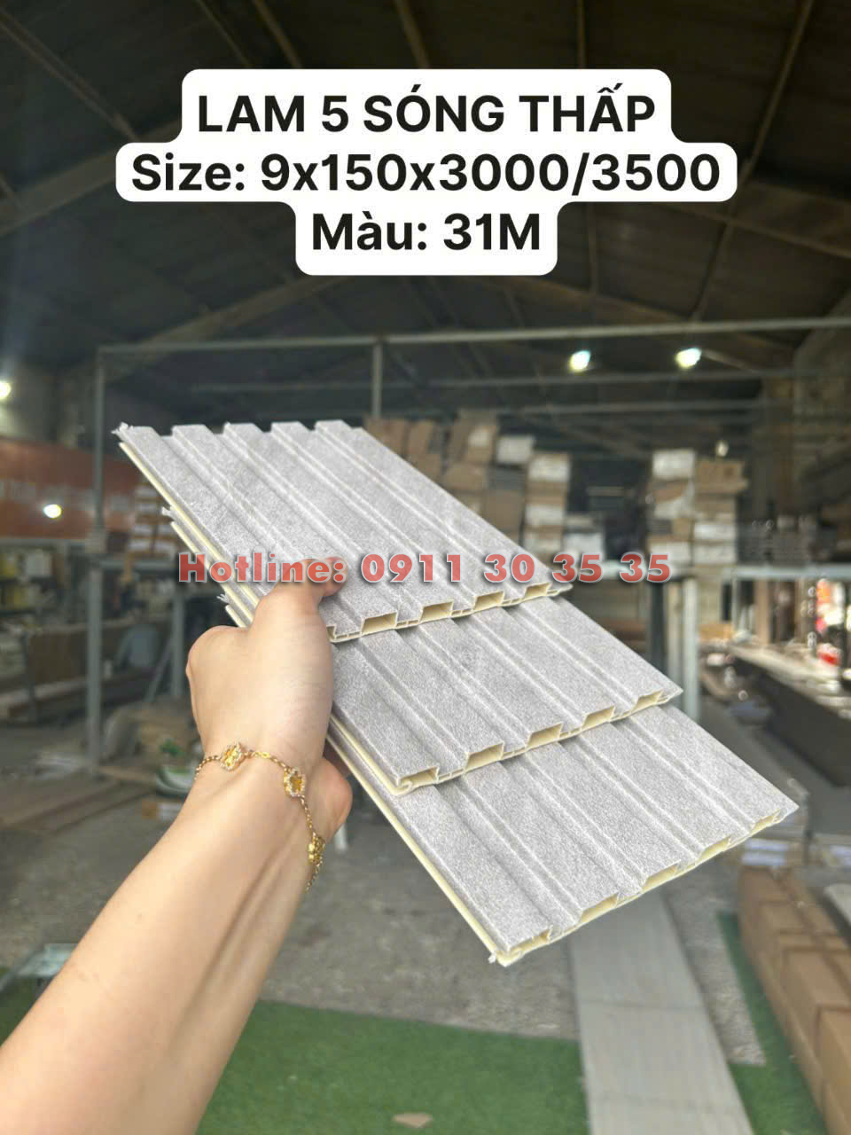 Lam 5 S&oacute;ng Thấp Nhựa Giả Gỗ| M&agrave;u 31M