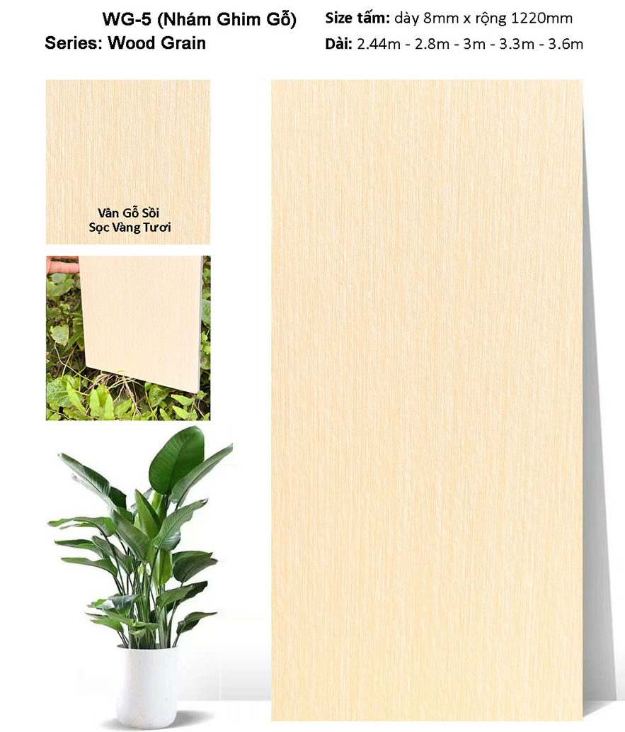 Tấm ốp than tre WG-05 v&acirc;n gỗ